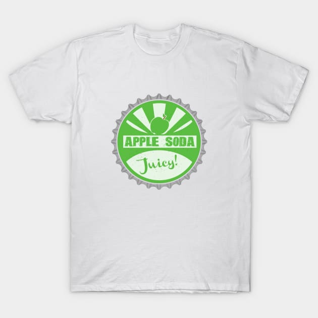 Apple Soda Bottle Cap T-Shirt by DrawAHrt